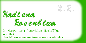 madlena rosenblum business card